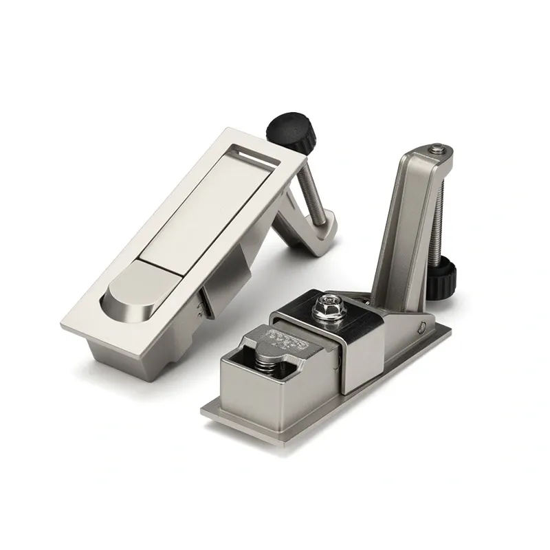 Justerbar knapp studsande skåplås