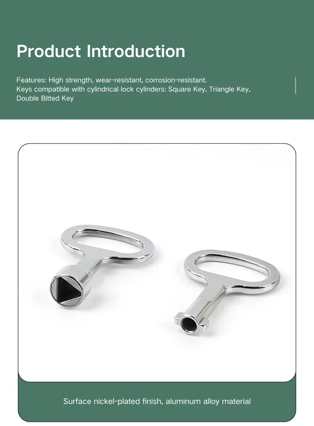 Zinc Alloy Triangle Key